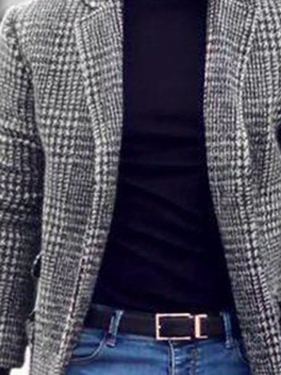 Adrien | Manteau long à carreaux