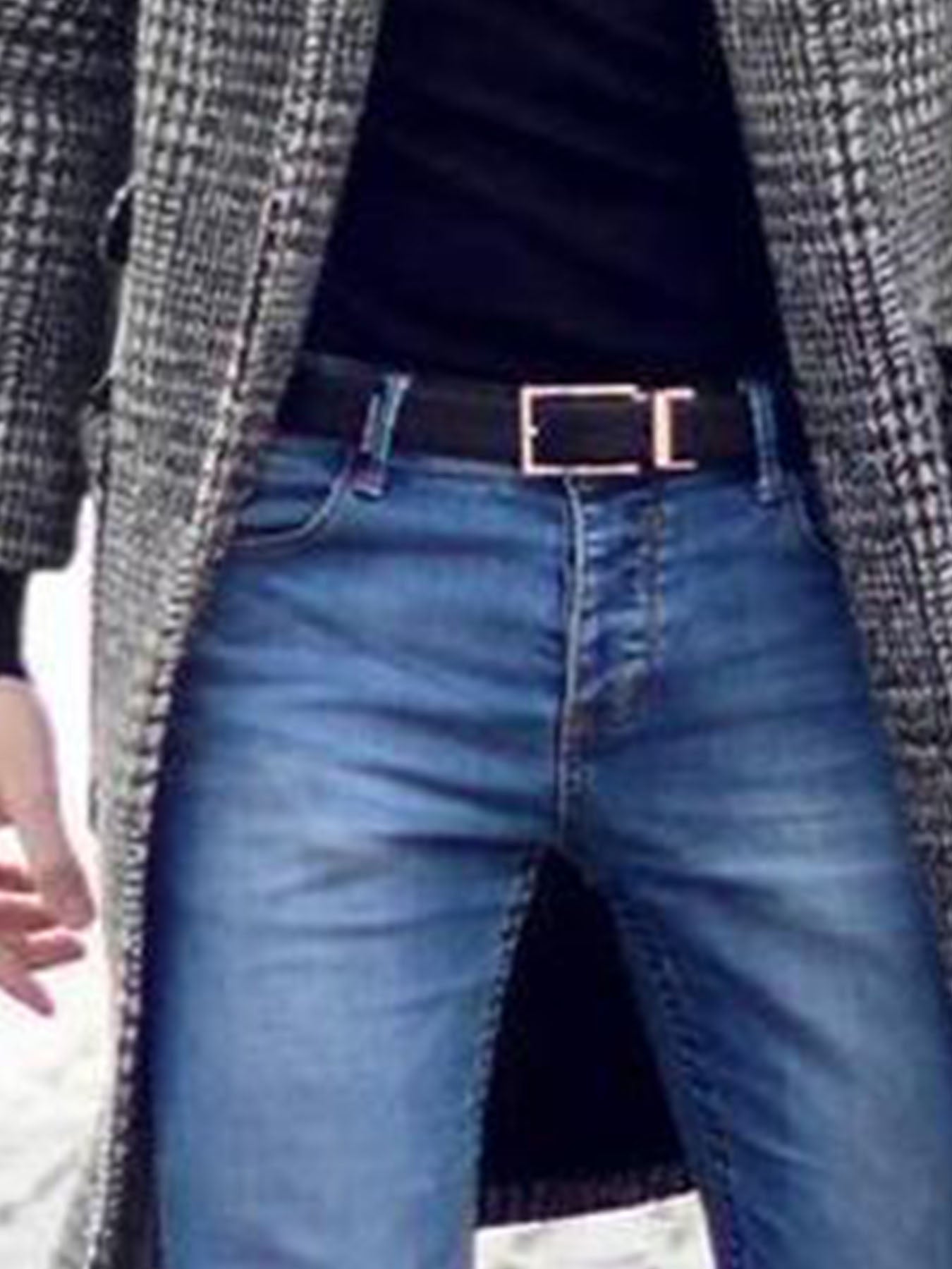 Adrien | Manteau long à carreaux