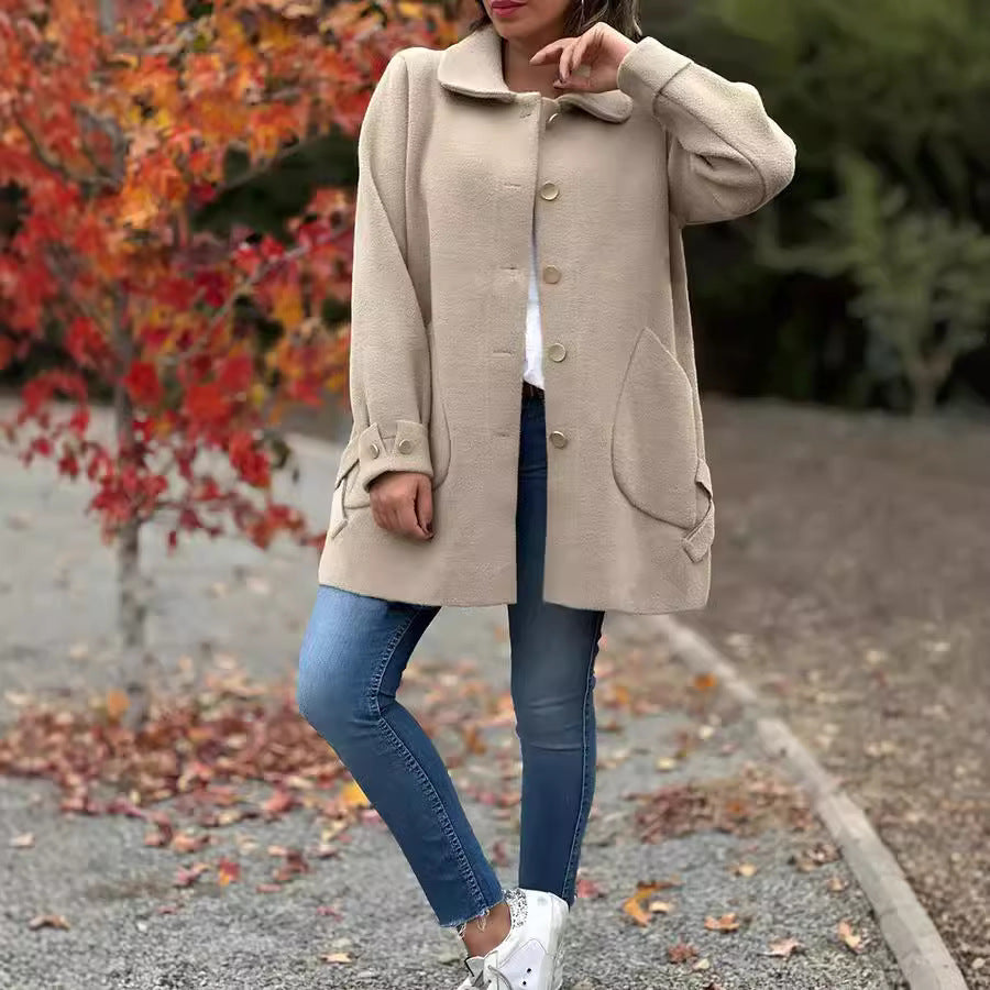 Isabeau – Manteau oversize classique avec boutons