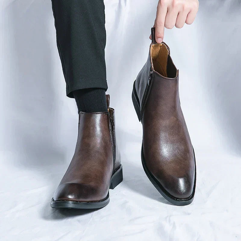 Cooper | Bottines Chelsea pour homme avec fermeture éclair et style élégant