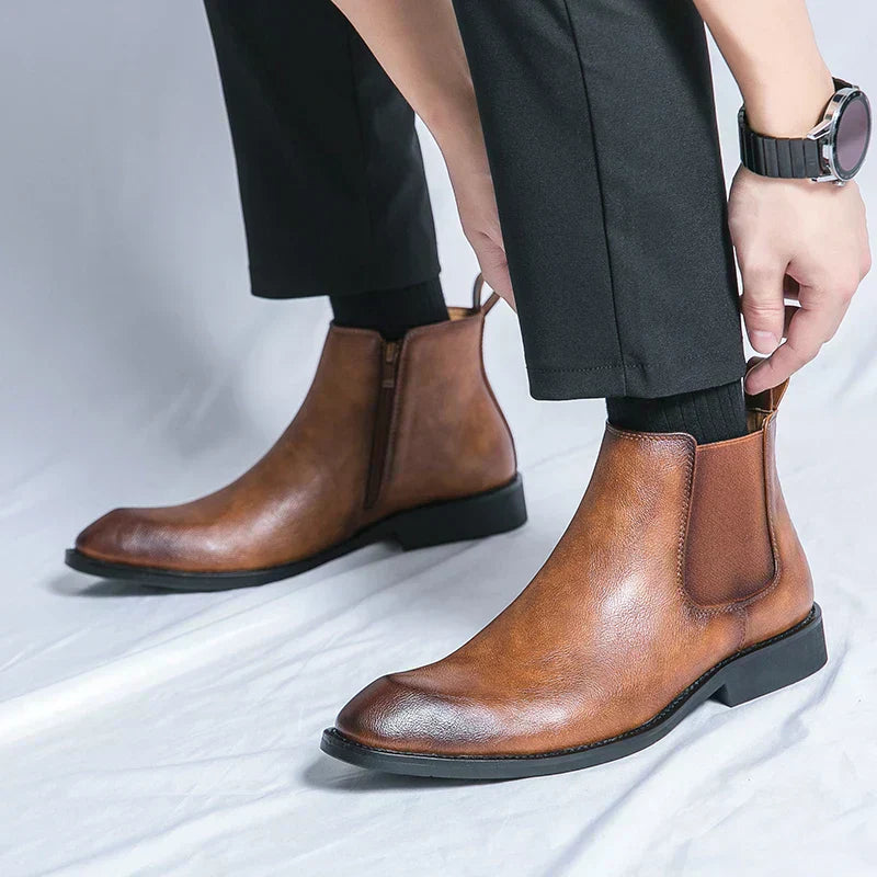 Cooper | Bottines Chelsea pour homme avec fermeture éclair et style élégant