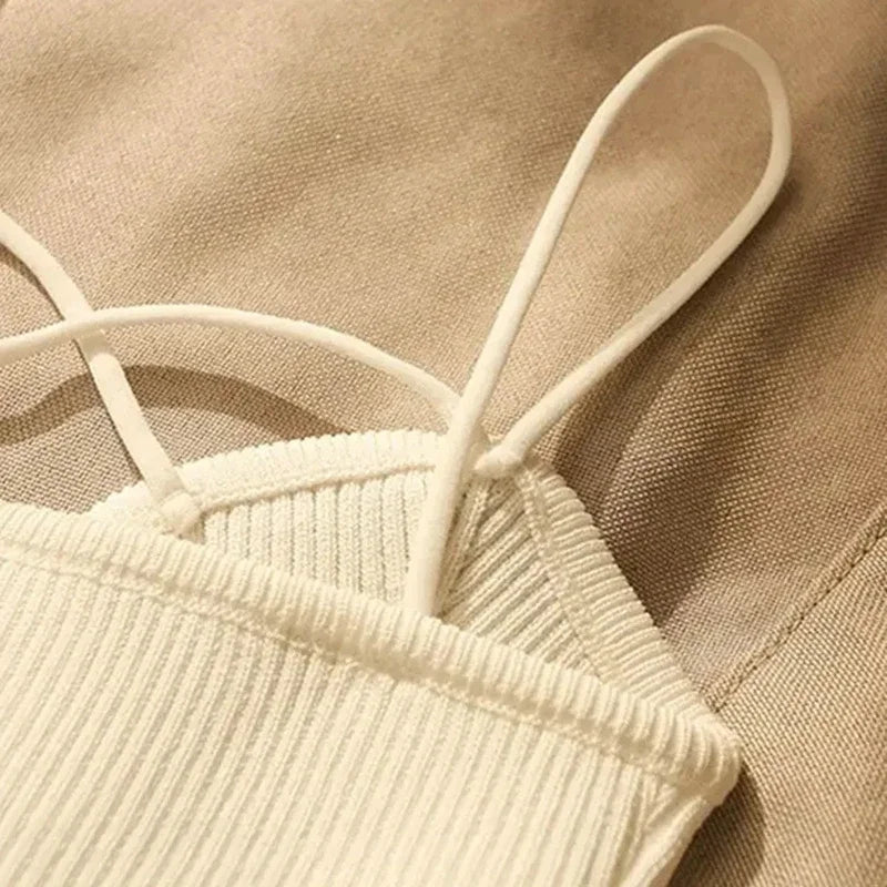 Crop Top Attirant En Tricot