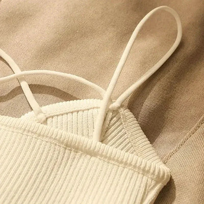 Crop Top Attirant En Tricot