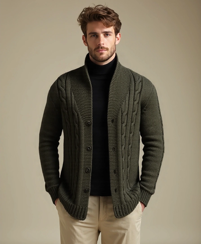 Cardigan Tricoté Élégant pour Hommes