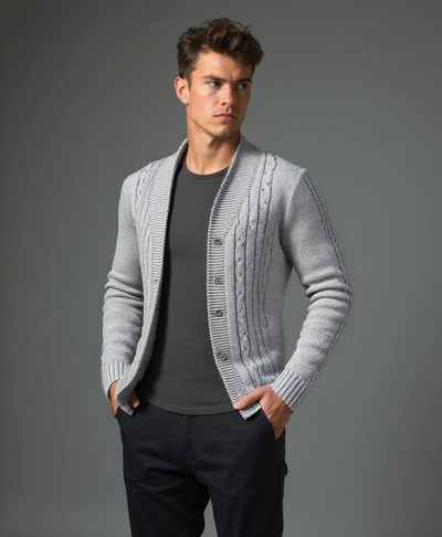 Cardigan Tricoté Élégant pour Hommes