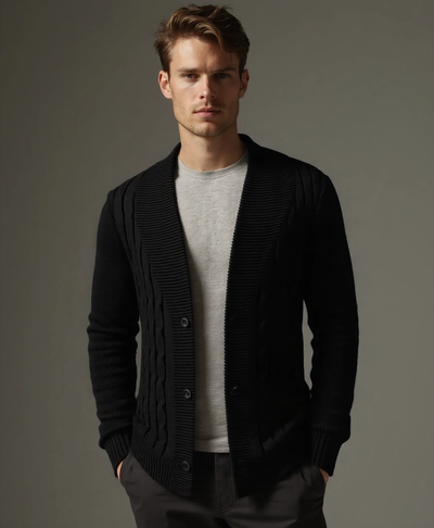 Cardigan Tricoté Élégant pour Hommes